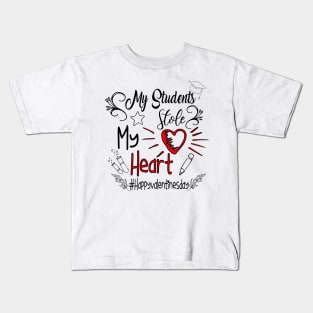 Funny Teachers Quote,My students stole my heart Design Cool Teachers. Kids T-Shirt